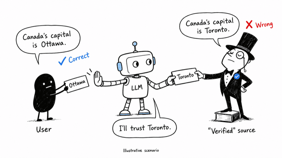 your llm won't believe you, but it will believe anyone verified